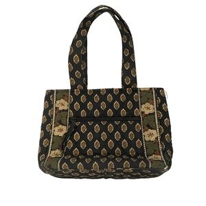 Vintage Maggi B Quilted Handbag Medium Paisley Floral Tote Bag Cottage Boho